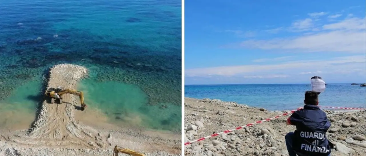 Costa degli Dei, ruspe al lavoro senza autorizzazione sulla spiaggia di Parghelia: sigilli all’area