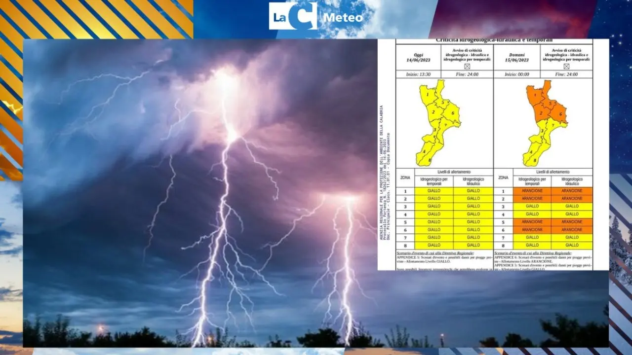 Temporali e nubifragi, in Calabria diramata l’allerta arancione: ecco dove