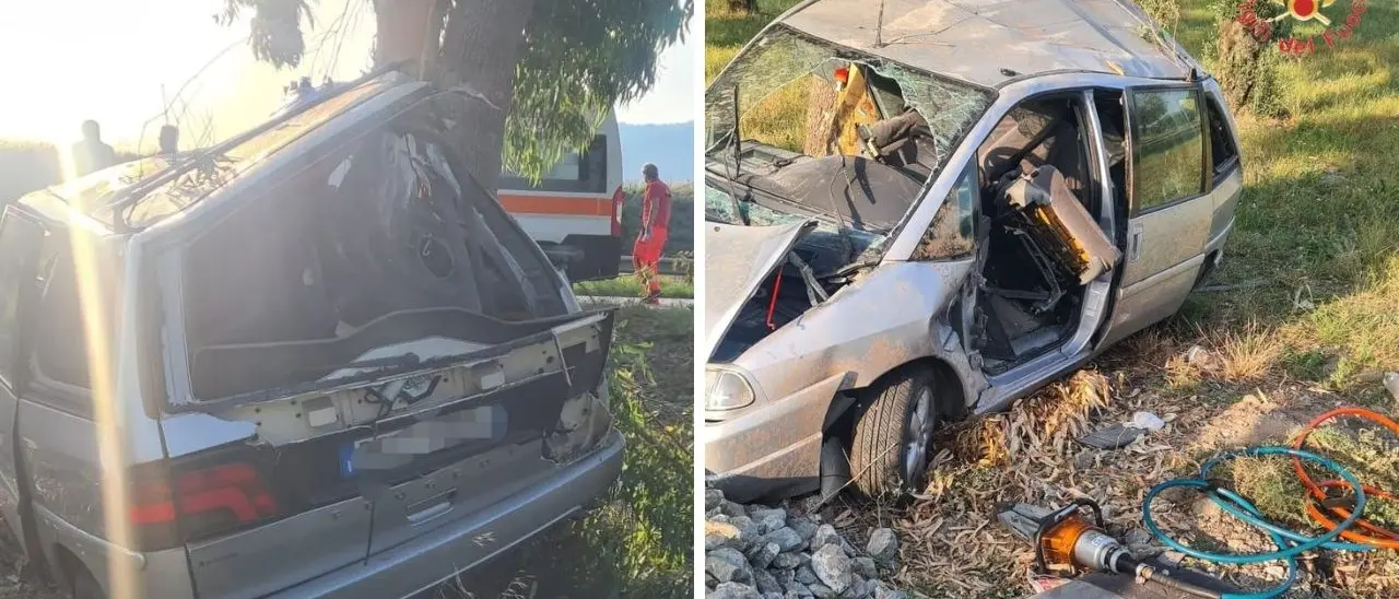 Incidente a Lamezia Terme, auto perde il controllo e si schianta contro degli alberi: un ferito