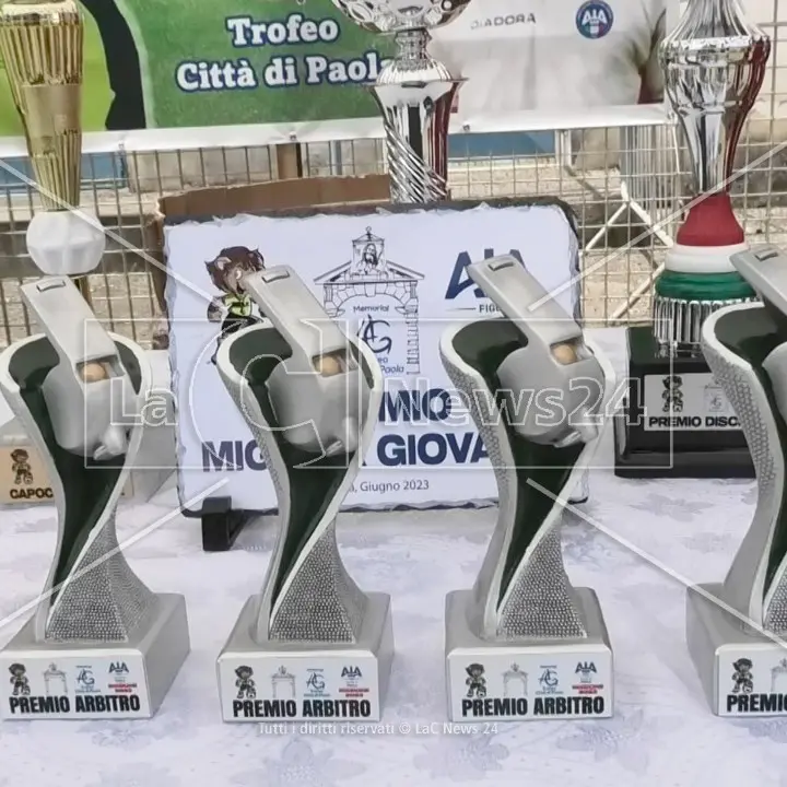 A Paola gli arbitri protagonisti del Memorial dedicato a due giovani scomparsi prematuramente