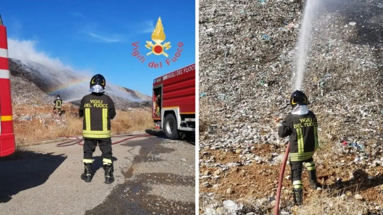 Cassano, incendio nella discarica La Silva: cittadini preoccupati per la possibile diffusione di diossina