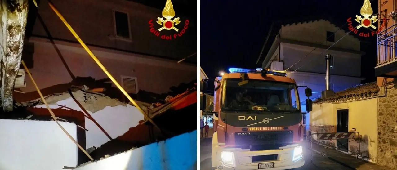 Crolla parte del tetto di un’abitazione nel Crotonese, ferita una donna