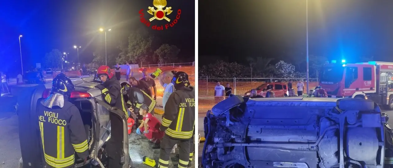 Incidente a Crotone, perde il controllo dell’auto e si ribalta: ferito conducente