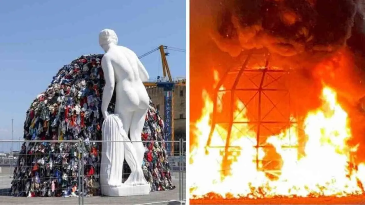 Napoli, un incendio distrugge la Venere degli stracci: in cenere l’opera di Michelangelo Pistoletto