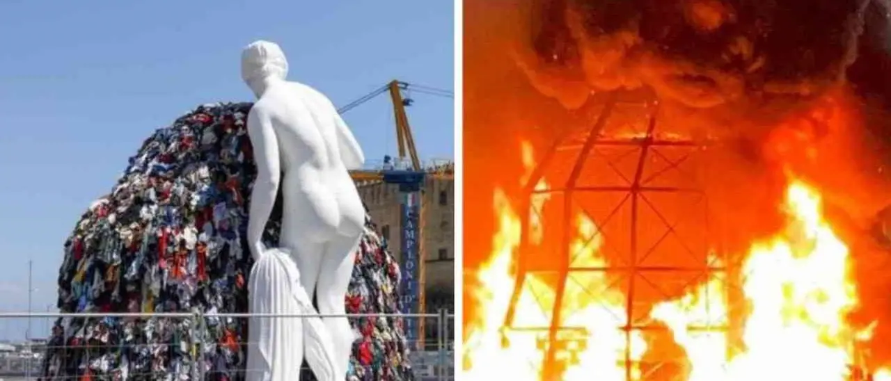 Napoli, un incendio distrugge la Venere degli stracci: in cenere l’opera di Michelangelo Pistoletto