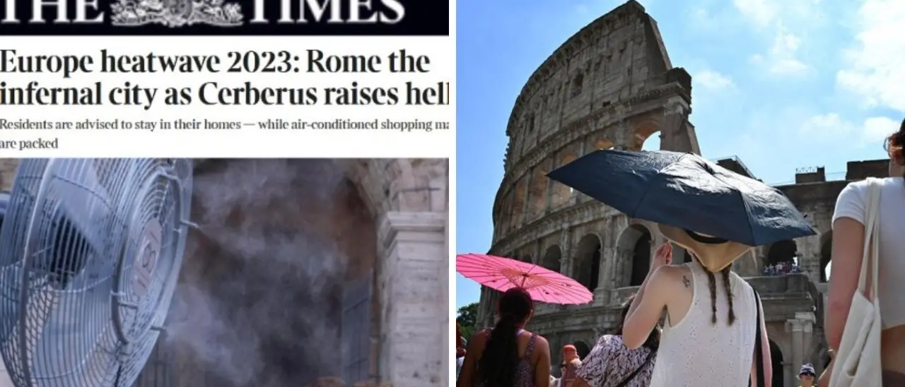 Caldo record, la stampa internazionale mette in prima pagina l’Italia. Per il Times Roma è “the Infernal city”
