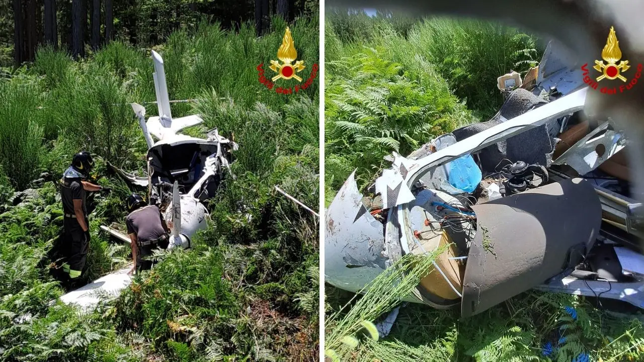 Ultraleggero va fuori pista e finisce in un bosco durante l’atterraggio: illesi i due occupanti