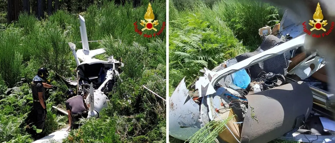 Ultraleggero va fuori pista e finisce in un bosco durante l’atterraggio: illesi i due occupanti