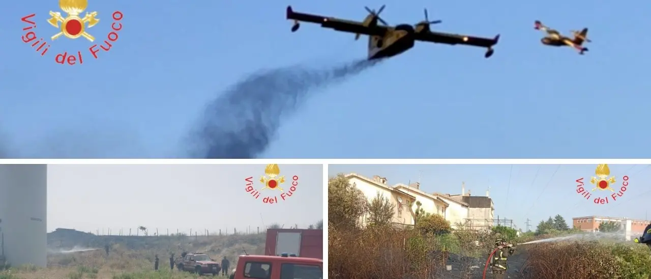 Incendi boschivi, in azione anche canadair ed elicotteri: 15 interventi sul territorio nazionale di cui 8 in Calabria