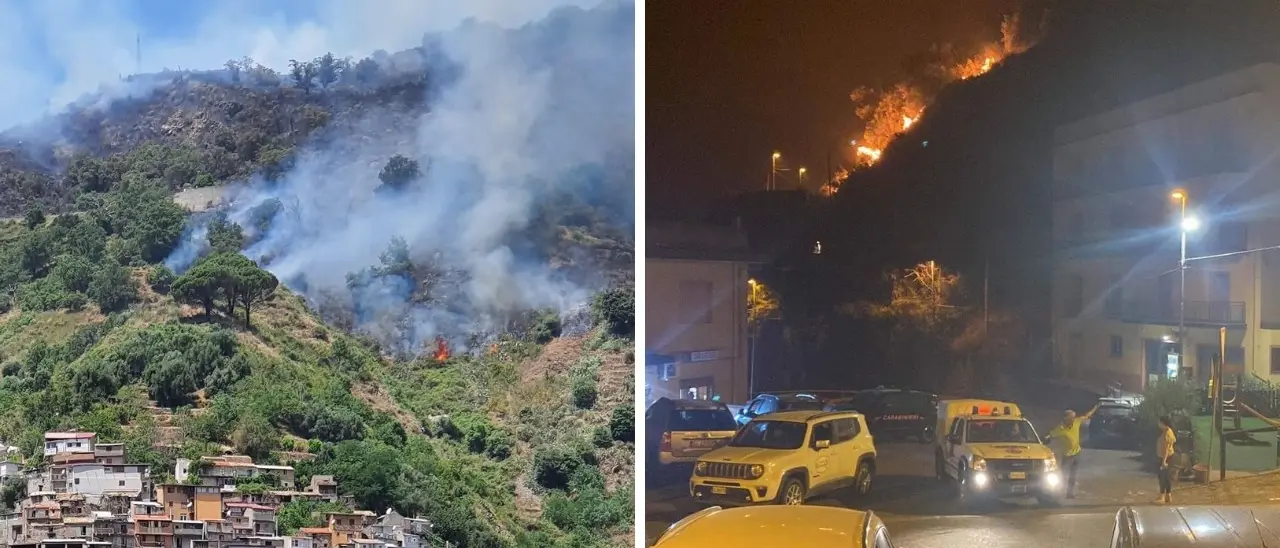 Notte di fuoco a Reggio: danni a poderi e vigneti. Le fiamme minacciano anche la facoltà di Agraria