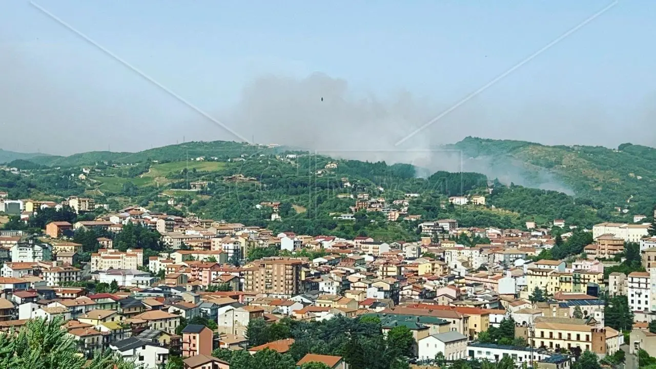 Emergenza incendi ad Acri, le fiamme danneggiano la linea telefonica: disagi per i cittadini