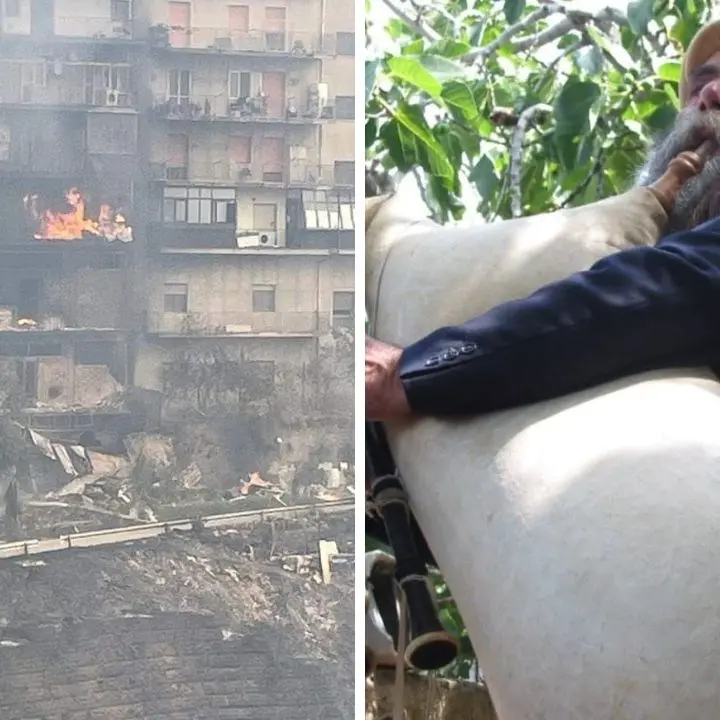 Nell’inferno di fuoco di Mosorrofa, l’incendio distrugge case e locali mentre Cardeto piange “Zì Decu” morto nella sua casa