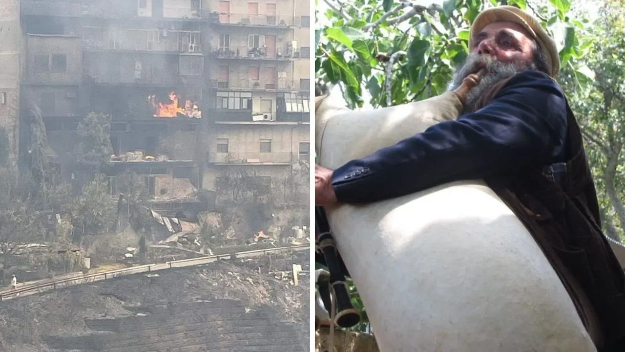 Nell’inferno di fuoco di Mosorrofa, l’incendio distrugge case e locali mentre Cardeto piange “Zì Decu” morto nella sua casa