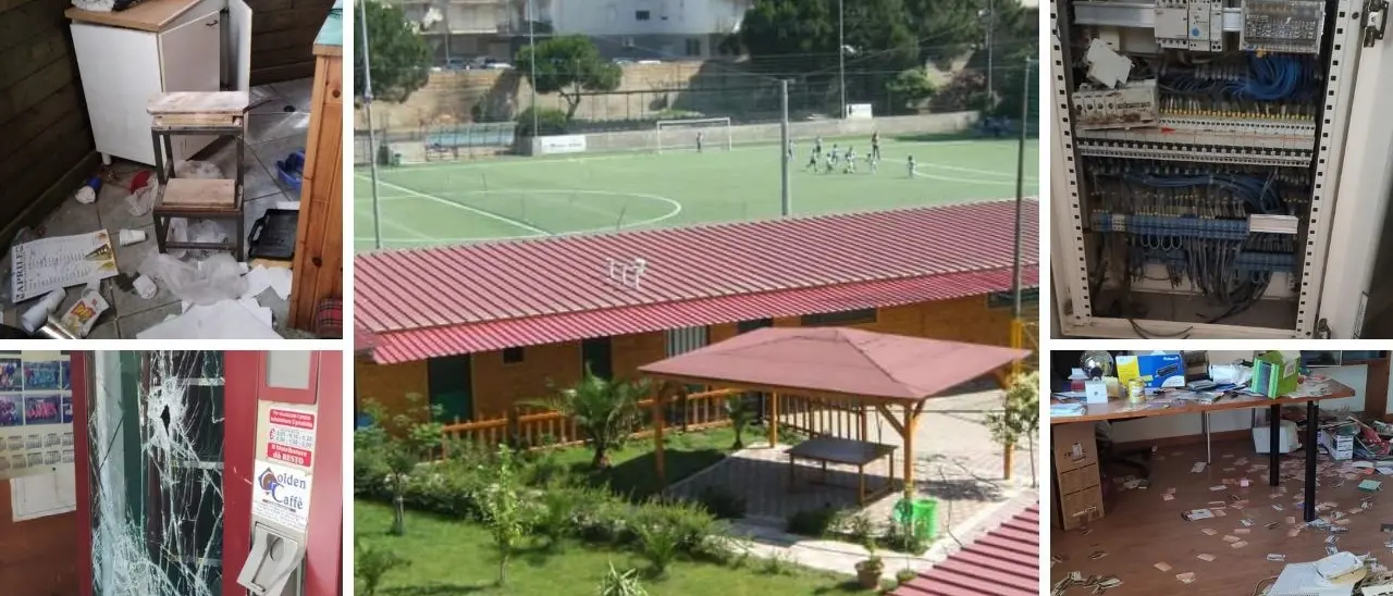 Devastato l’impianto “La pinetina”, asd Reggio 2000: «Quasi trent’anni di storia rischiano di essere spazzati via»