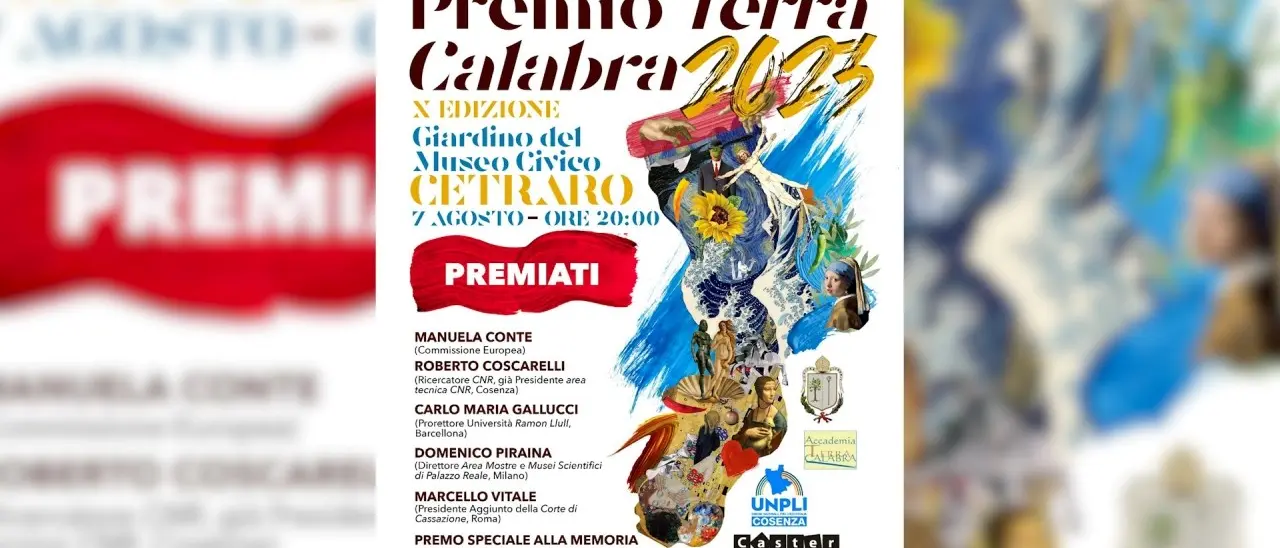Cetraro, il 7 agosto andrà in scena la X edizione del Premio Terra Calabra