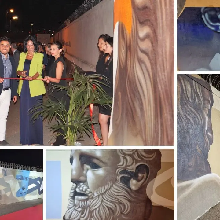 Reggio Calabria, inaugurato un murales dedicato ai Bronzi di Riace. Princi: «Orgogliosa dell’opera»