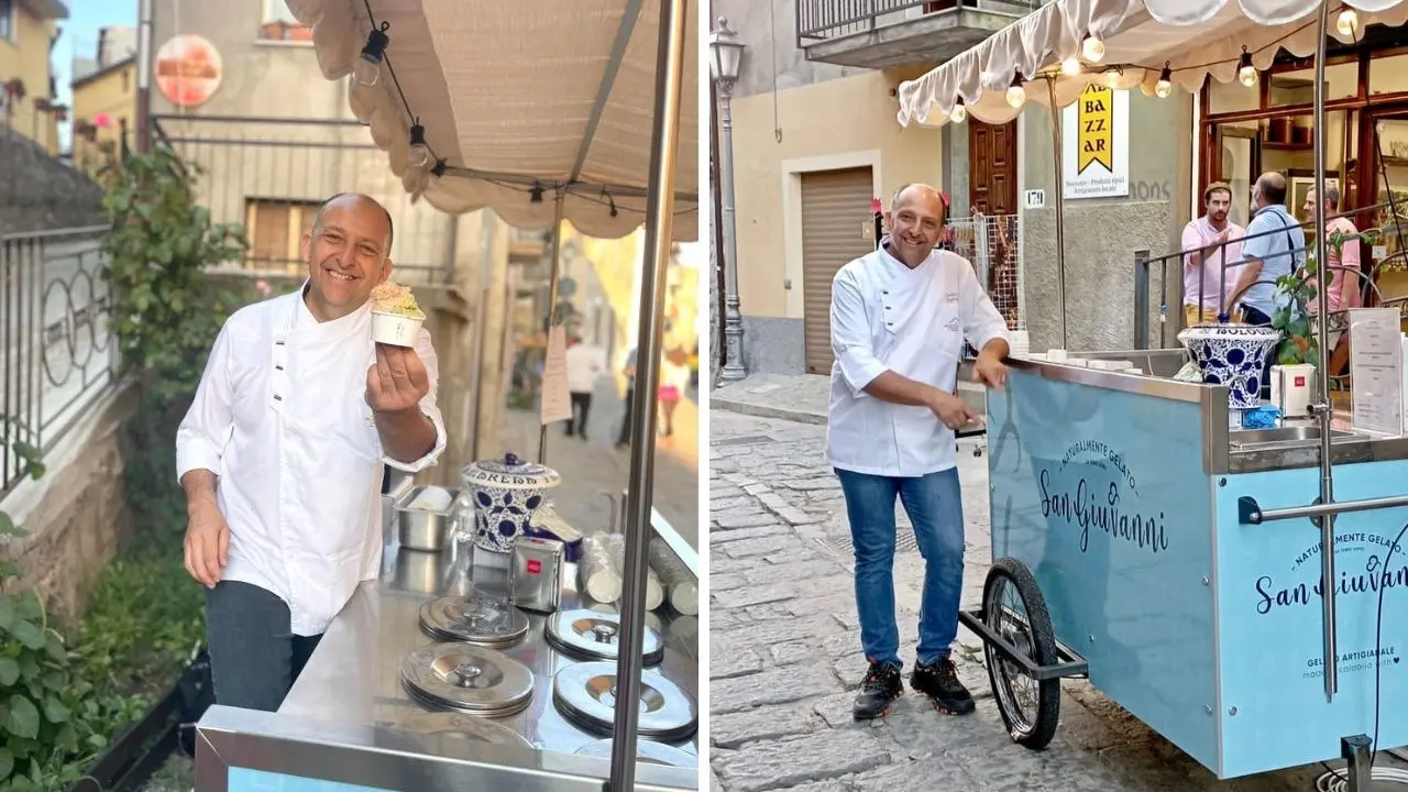 Fabio e il suo carretto dei gelati: «Voglio contribuire a valorizzare la mia Calabria, ecco perché sono tornato»