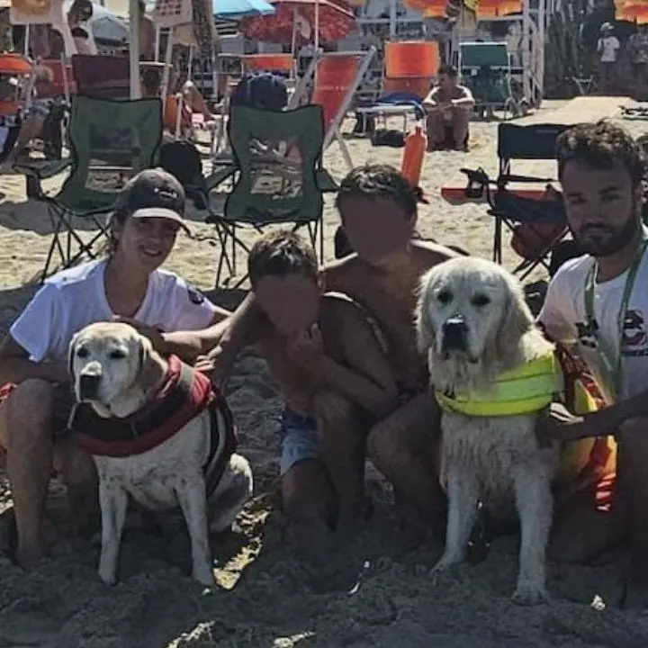 Per recuperare il pallone in acqua due bambini rischiano di annegare, soccorsi da cinque cani bagnino