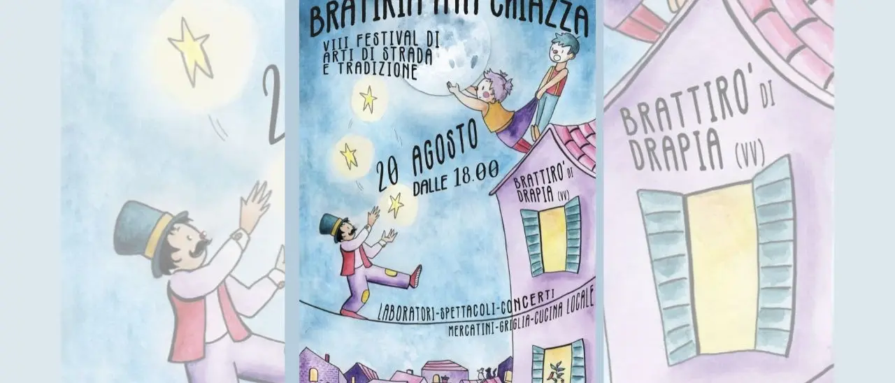 Drapia, tutto pronto per l’ottava edizione del Bratiria nta chiazza: festival dedicato alle arti di strada e tradizione