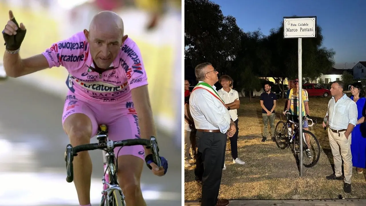 Intitolata a Marco Pantani la pista ciclabile di Marina di Sibari: «In Calabria nacque il suo mito»