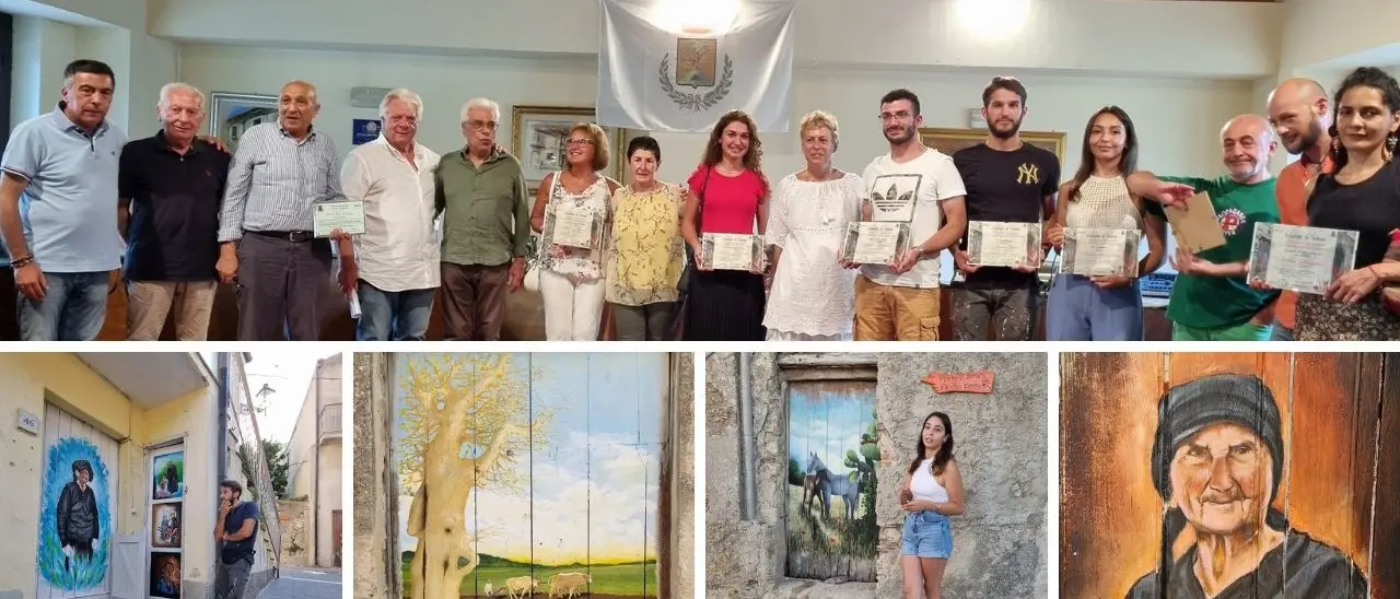 Opere d’arte sui portoni di case disabitate, a Zungri successo per il progetto che punta a riqualificare il centro storico