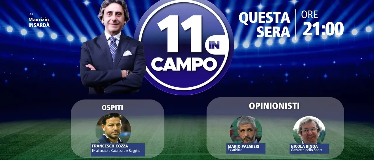 L’ex allenatore di Catanzaro e Reggina Francesco Cozza a 11 in Campo, appuntamento alle 21 su LaC Tv