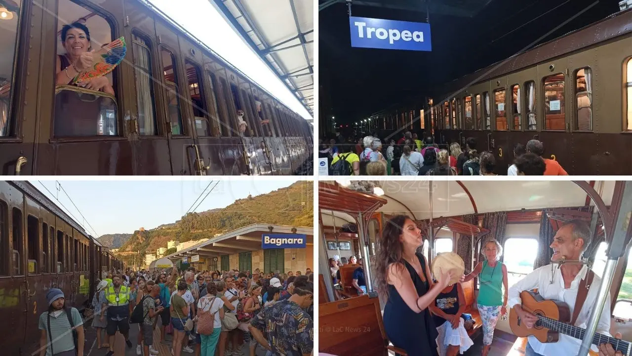 Viaggio a bordo di carrozze storiche, successo per il Treno degli Dei lungo la costa tirrenica calabrese