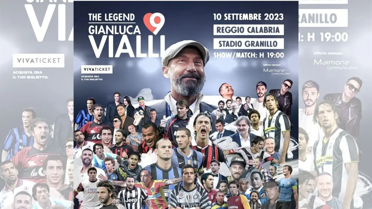 Reggio Calabria, le stelle del calcio mondiale in campo al Granillo per ricordare “The legend Gianluca Vialli”