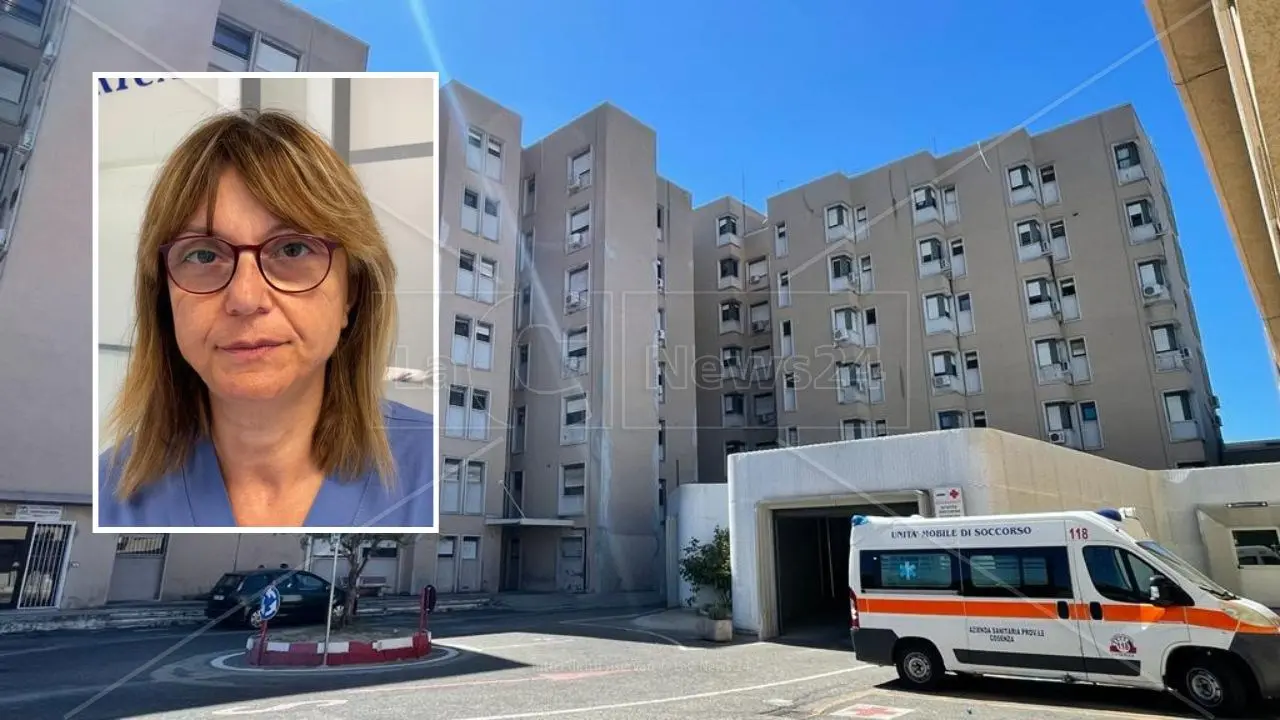 L\\'ospedale Giannettasio di Rossano e, nel riquadro, il direttore della Cardiologia Silvana De Bonis