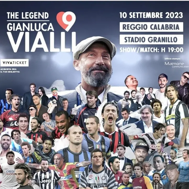 The legend Gianluca Vialli a Reggio Calabria, l’organizzatore dell’evento querela la Lucarelli