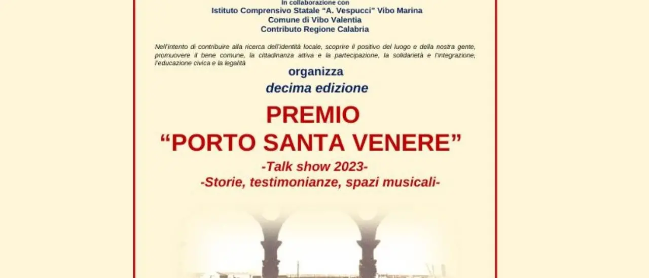 Vibo Marina, tutto pronto per la decima edizione del Premio Porto Santa Venere
