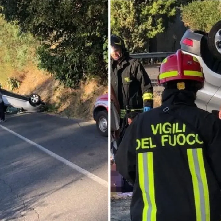 Incidente stradale a Soveria Simeri, auto si ribalta: ferito un 77enne