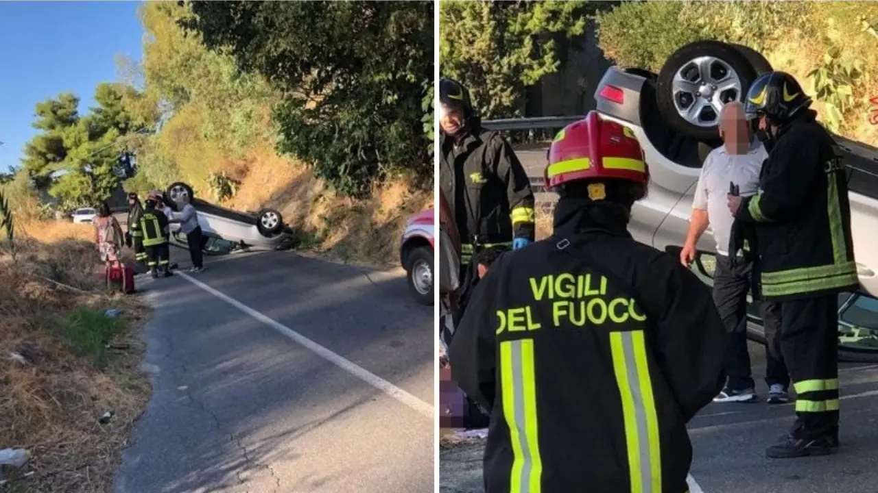 Incidente stradale a Soveria Simeri, auto si ribalta: ferito un 77enne