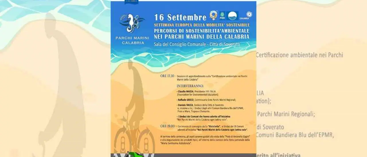 Parchi marini della Calabria, a Soverato un’iniziativa per promuovere la sostenibilità ambientale