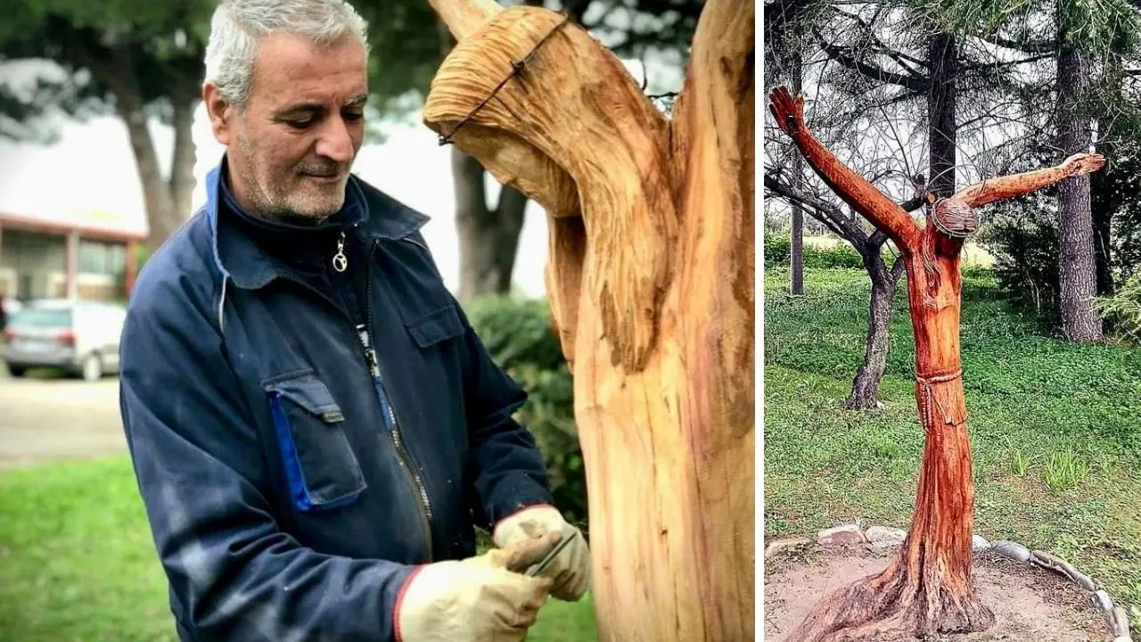 Con il suo lavoro pietra e legno prendono vita, la storia di Alfonso: «Ecco cosa significa per me essere artista»