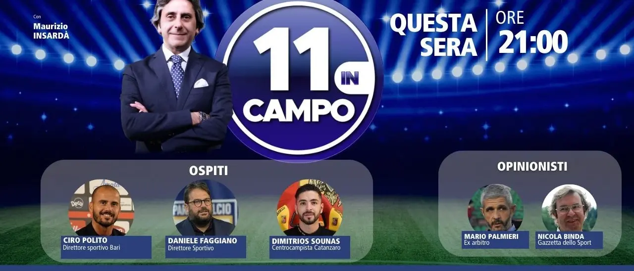 Dimitrios Sounas ospite di 11 in campo, appuntamento con il programma calcistico di LaC alle 21
