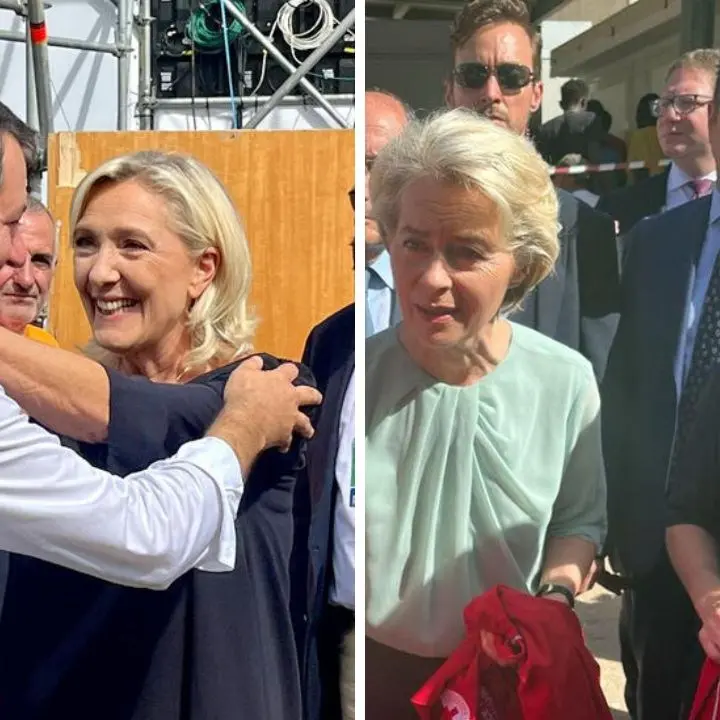 Meloni e Von der Leyen a Lampedusa, Salvini e Le Pen a Pontida: il week end delle passerelle