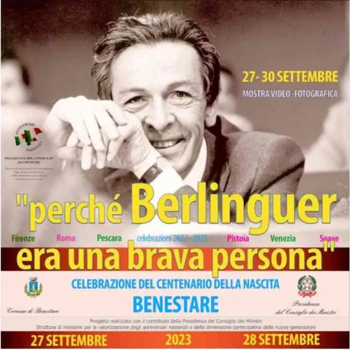 “Perché Berlinguer era una brava persona”: a Benestare due giorni per ricordare il compianto segretario del Pci