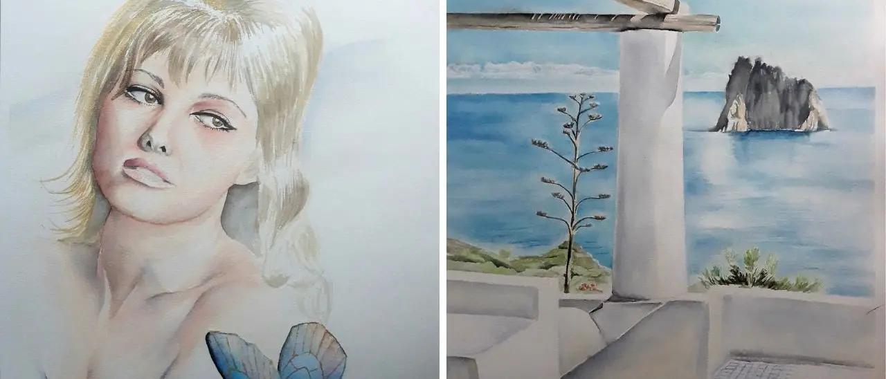 Dal cinema alle Eolie, a Tropea la prima mostra di acquarelli di Fabio Cernuto