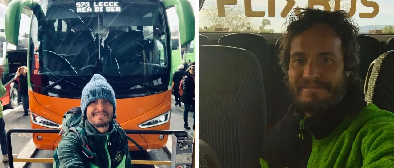 Davide Fiz pronto a percorrere il Cammino Kalabria Coast to Coast: in viaggio da Soverato a Pizzo