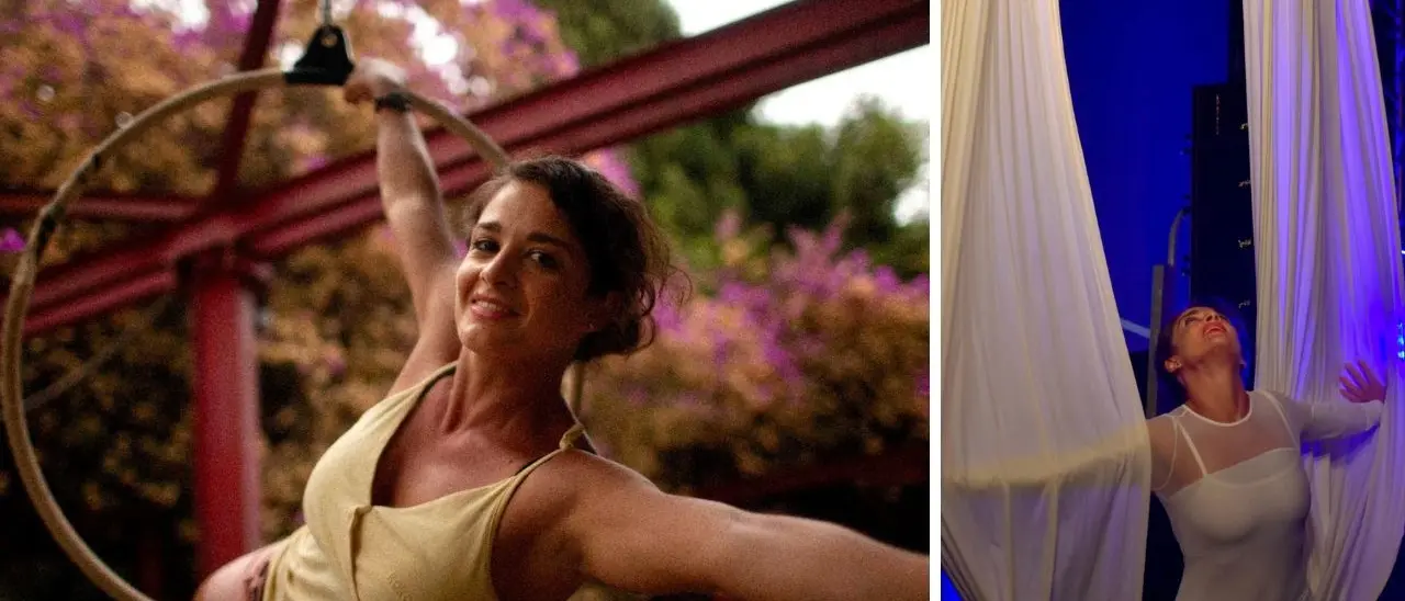 La storia di Tonia, l’acrobata calabrese che diffonde la sua passione per la danza aerea tra bambini e ragazzi