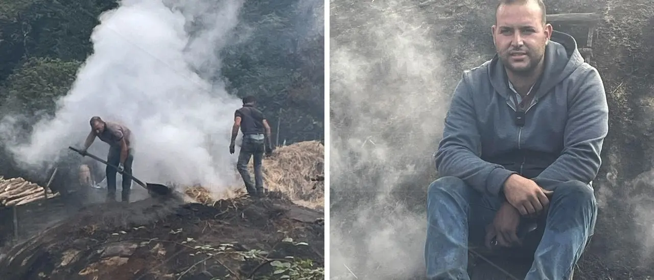Cosimo, 25 anni e un mestiere che si tramanda da generazioni: «Faccio il carbonaio, è un lavoro duro ma io sono felice così»