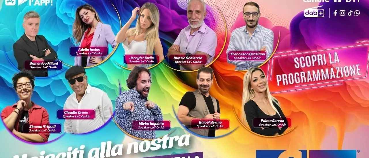LaC OnAir arricchisce il suo palinsesto: informazione, musica e intrattenimento da guardare e ascoltare