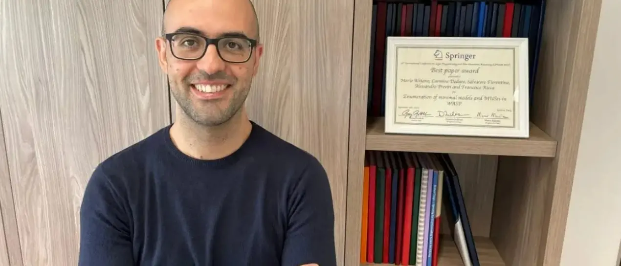 Intelligenza artificiale, al professore Unical Carmine Dodaro il prestigioso premio Somalvico