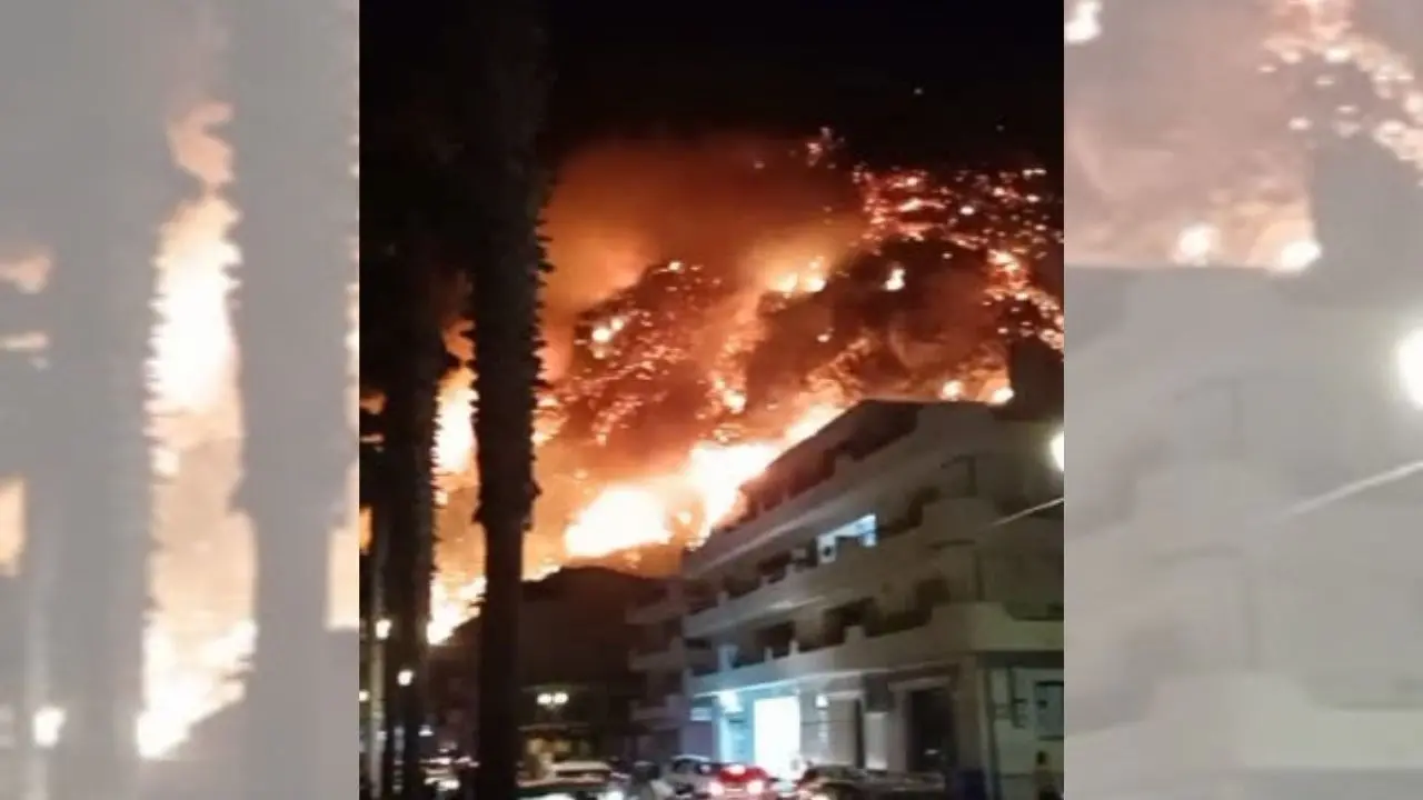 Le colline intorno a Bagnara Calabra ancora bruciano ma non c’è più la necessità di evacuazione