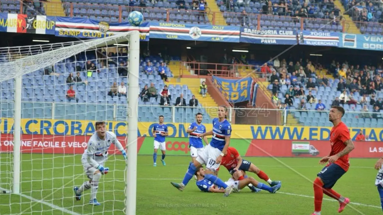 Il Cosenza sbatte sul legno, Borini lancia la Sampdoria: al Ferraris finisce 2-0