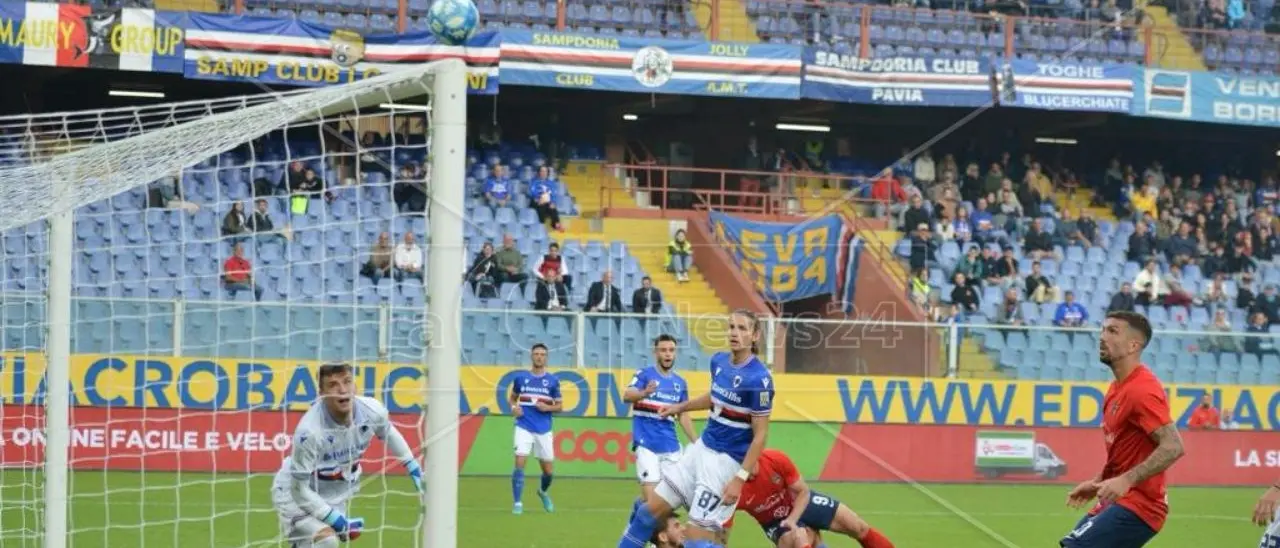 Il Cosenza sbatte sul legno, Borini lancia la Sampdoria: al Ferraris finisce 2-0