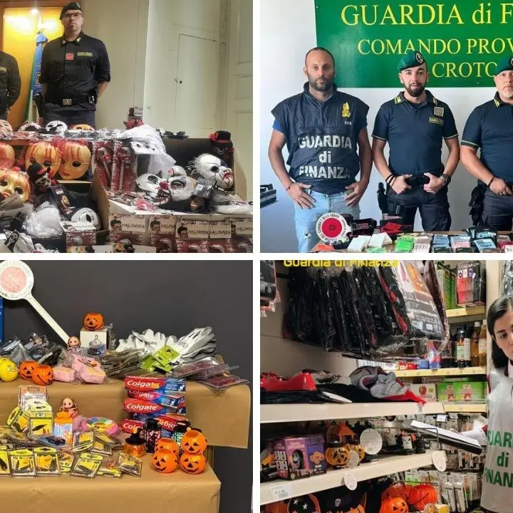 Accessori a tema Halloween non sicuri, sequestrati 3,6 milioni di prodotti in Italia: blitz anche a Crotone