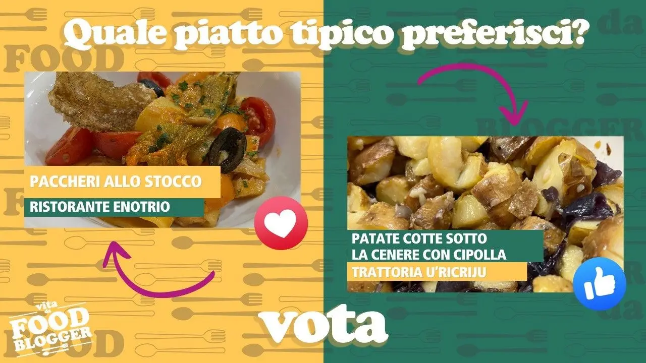 Vita da Food Blogger, chi vincerà la sfida tra il ristorante Enotrio e la trattoria U Ricriju? Vota i tuoi piatti preferiti