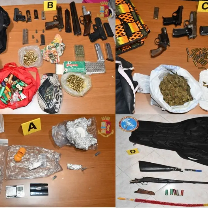In casa un arsenale di armi clandestine e della droga: arrestato 38enne nel Reggino